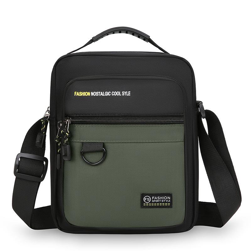 New Messenger Bag Men's Simple Oxford Cloth Men's Commuter Leisure Small Bag Large Waterproof and Wear Resistant Shoulder Bag