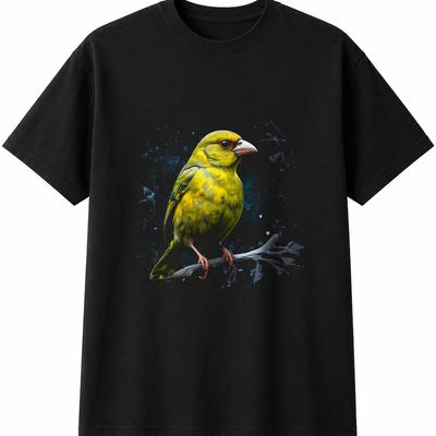 Greenfinch Bird Mens Womens T-Shirt Nature Unisex Novelty Gift Tee Funny Present