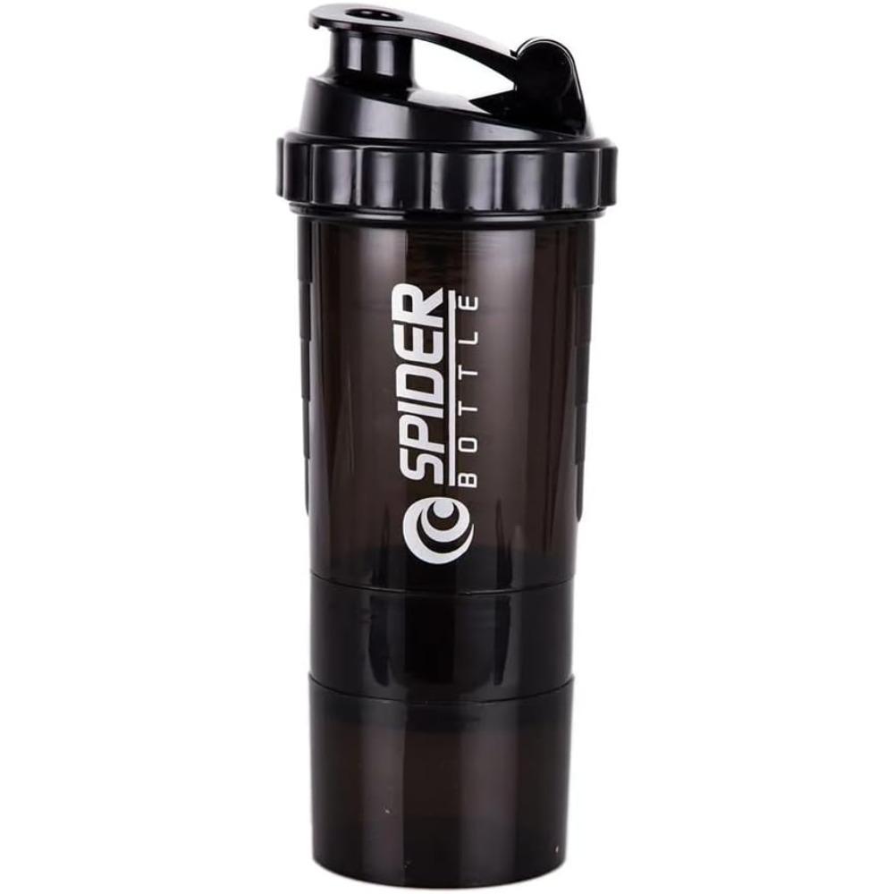 Bottiglia di proteine shaker a 3 strati Bottiglia di agitazione in polvere Bottiglia d'acqua Tazza di miscelazione in plastica Bottiglia per esercizi di body building