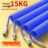 Retractable 8mm PU Spiral Air Hose with Quick Pneumatic Connector