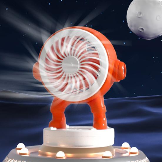 Astronaut Desk Fan 500mAh USB Rechargeable Summer Cooling Fan Quiet Portable Office Bedroom