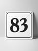 Metal Sign Black House Number On White Background Outdoor Wall Art Decor