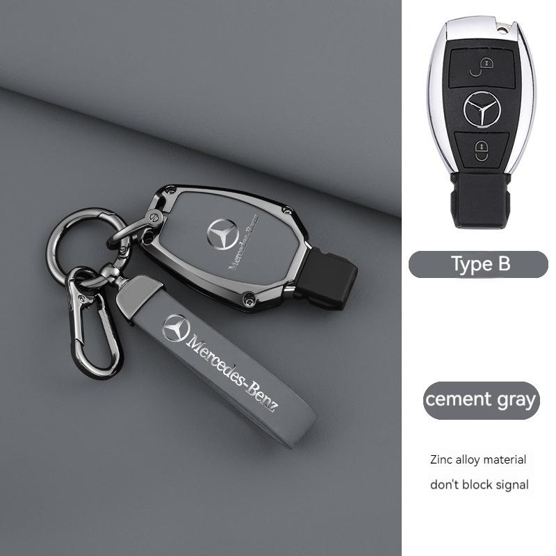 1pcs Leather Car Smart Key Case Cover Shell Fob Holder For Mercedes Benz A B C E S R-Class C43 CLA GLB GLC GLK SLK SL Vito W20