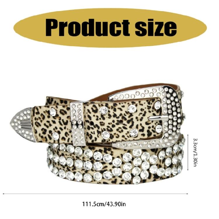 Blingbling Rhinestones Waist Belt for Street Dance Jean Casual Wear Butterfly