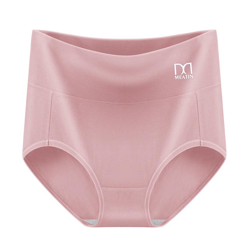 Meiya Ting Classic Women's Mid-Rise Cotton Briefs: Solid Color, Breathable, Antibacterial Crotch