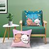 Cute Cartoon Characters Bubu & Dudu Pillow Case Comfort Sofa Bed Silky Elegant Invisible Zipper Decorative Cushion Cover