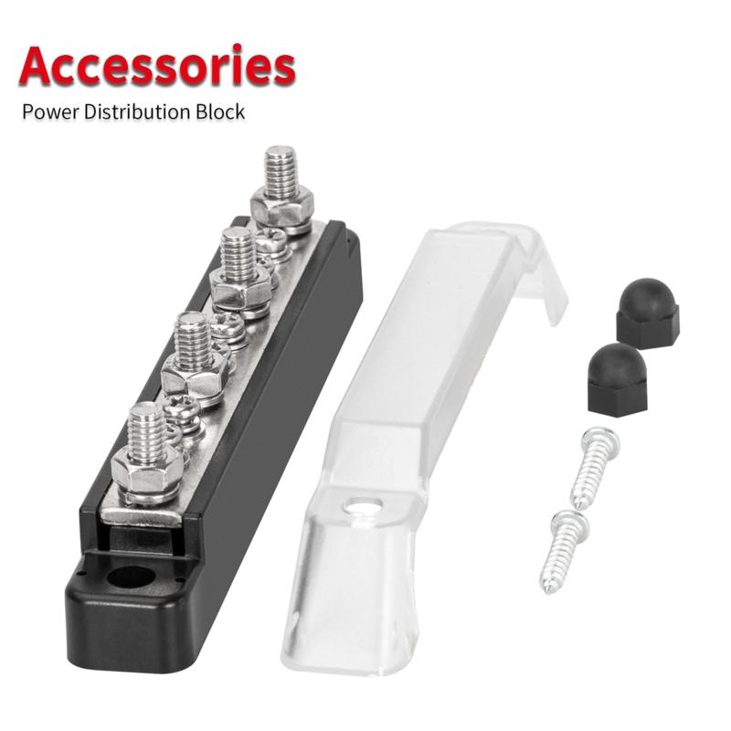 Positive Negative Bus Bar Battery Power Distribution Block 4 X M6 Car Terminal Block Studs 6 X M4 Terminal Bus Screws for Boat