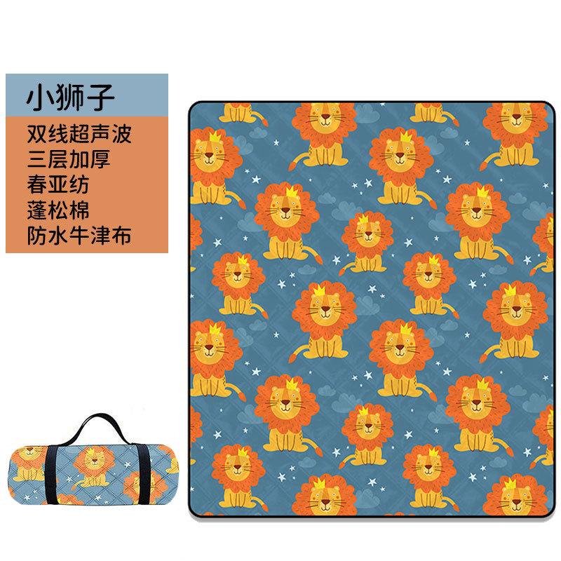 Ultrasonic Picnic Mat Thickened Camping Floor Mat Portable Beach Camping Mat Waterproof Outdoor Outing Cartoon Moisture-proof Mat