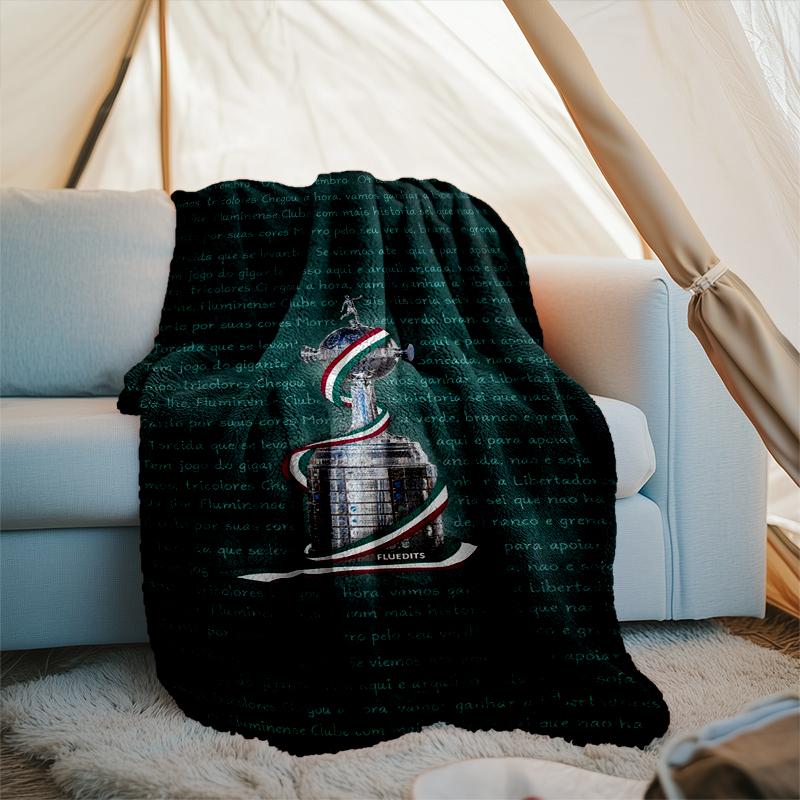 1PC Flumi-nense Football Club  Printed Soft Flannel Blanket Throw for Adult Bedroom Living Room Sofa Camping Travel Fan gifts Christmas Gifts