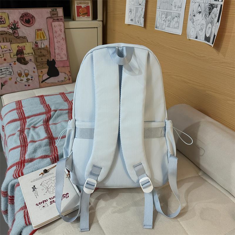 Letter Embroidery Minimalist Backpack for Women – Perfect for School, Work & Daily Use