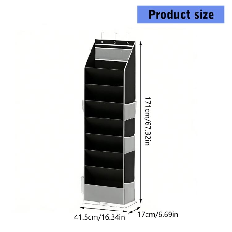 Modern Fabric Shoe Display For Door Back Providing 8 Shelves And Extra Pockets For Improved Arrangement
