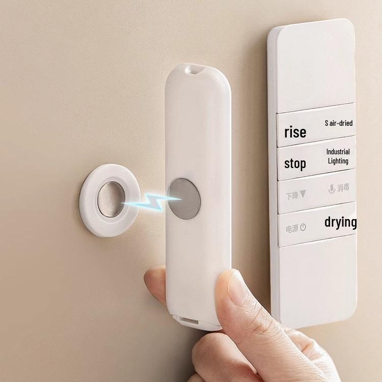 Wall-Mounted Strong Magnetic Remote Holder with Suction Cup - No Punching Required