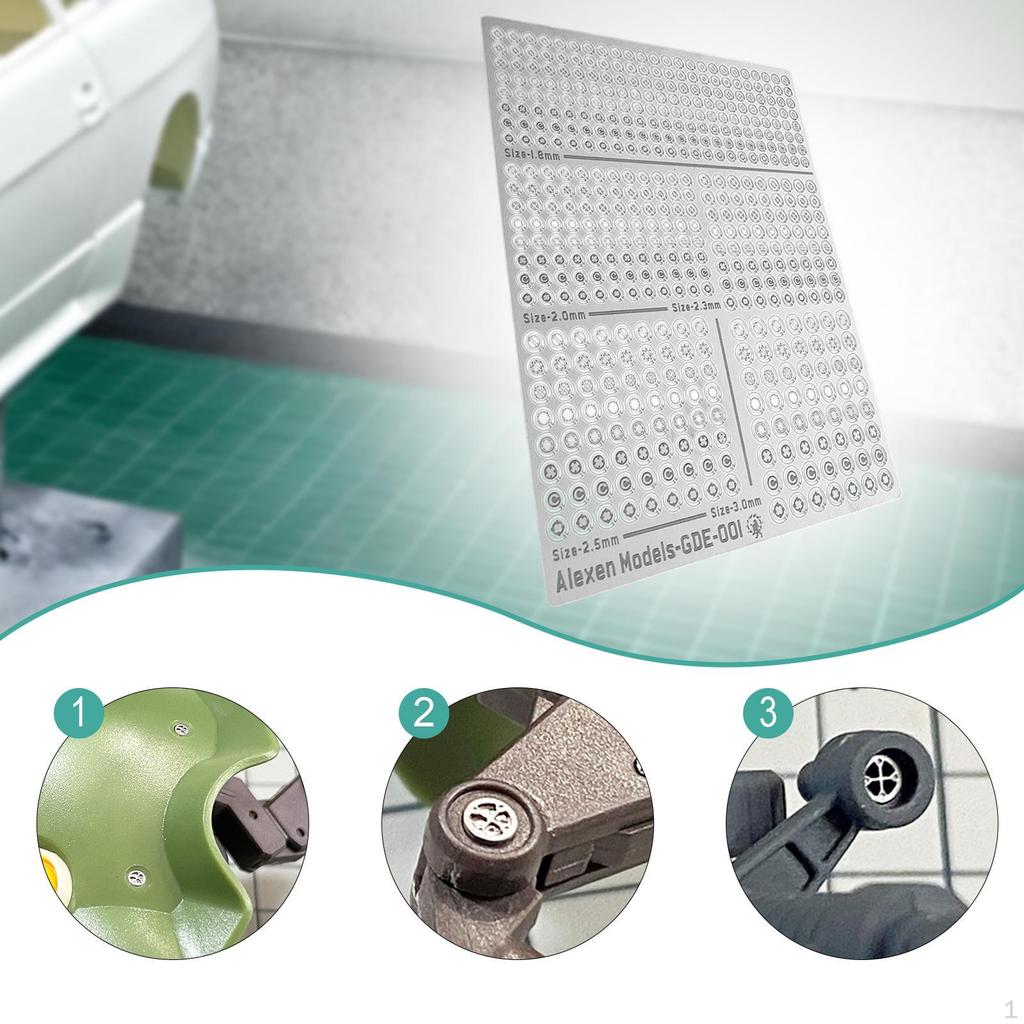 Metal Etching Sheet 3.54x2.76inch Compact Models Modification Stability Hobby Accessories Version