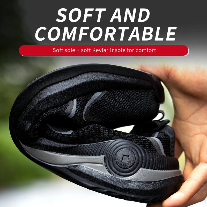 Men's Safety Shoes Steel Toe Men's Sneakers Anti-smash Anti-puncture Working Footwears Breathe Slip-Resistant Boots Waterproof