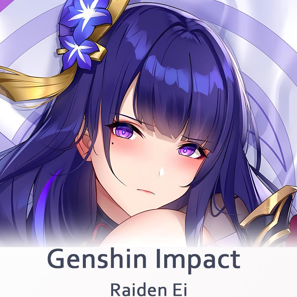Raiden Shogun Ei Beelzebul Dakimakura îmbrățișat husă de pernă pentru corp Husă de pernă Anime Genshin Impact Față de pernă lenjerie de pat Decor acasă