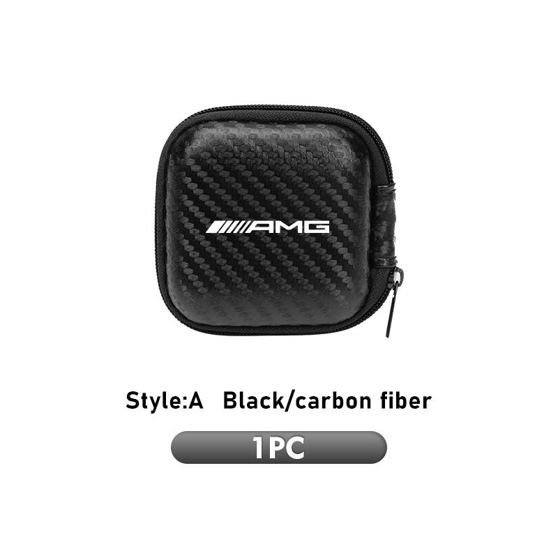 

Car Sticker Car EVA Coin Pouch Travel Auto logo U Disk Data Storage Bag For Mercedes Benz AMG W202 W212 W213 W220 W221 W222 C180