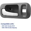 82216 Front Driver Side Interior Door Handle For Honda CR-V 1997 1998 1999 2000 2001,Replaces 72164-S10-A11ZA, Gray Housing With Chrome Lever