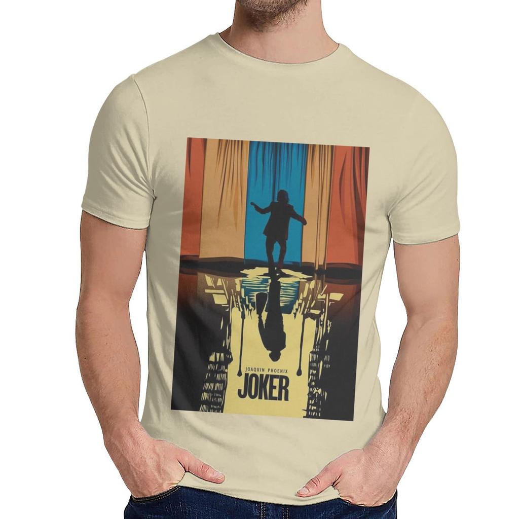 The Joker Joaquin Phoenix Poster Canvas Print T Shirt Crewneck Retro For Men Cotton Big Size