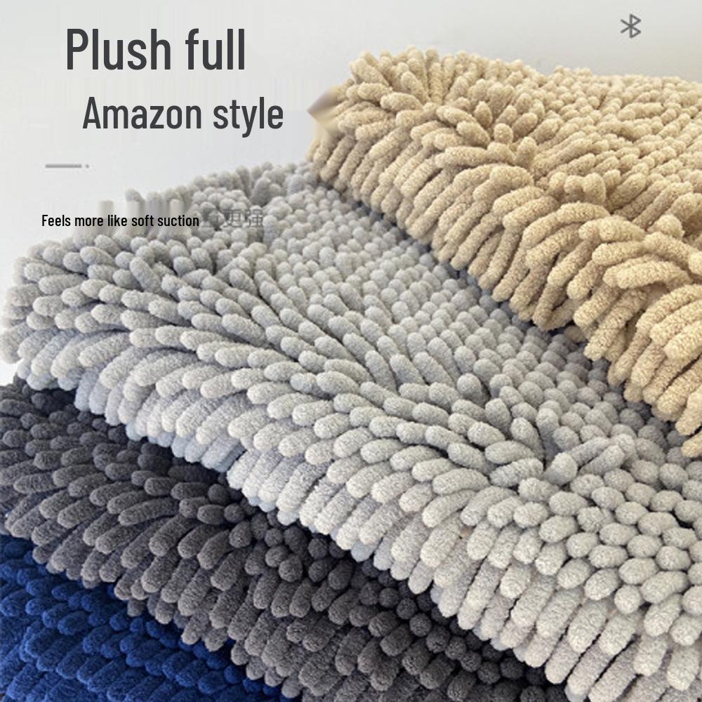 Custom Chenille Floor Mat - Thickened, Absorbent, Non-slip Carpet for Kitchen, Living Room, and Bathroom.