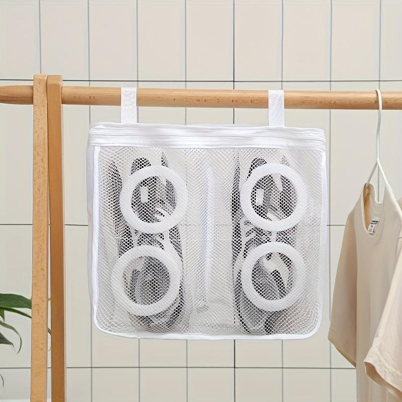 1pc Washing Machine Shoe Bag for Home, Lazy Anti-Deformation Shoe Net Bag with Hanging and Drying Function
