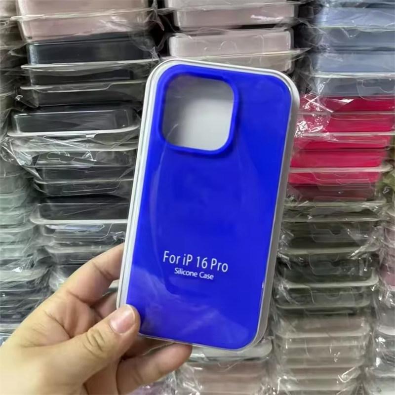 Liquid Silicone Case For Apple iPhone17 Air 15 16E 14 13 12 11 Pro Max Plus Mini XS XR 7/8 SE Phone Official Style Protective Cover