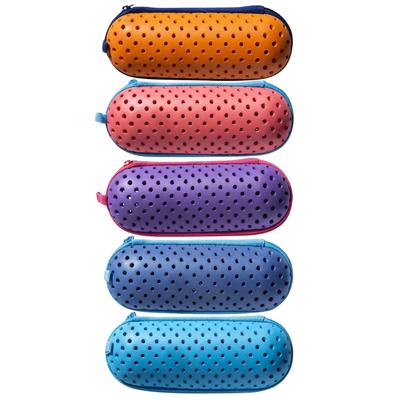 Swim Goggle Case Goggles Protective Case with Clip & Drain Holes Zipper Eyeglasses Case Portable Breathable for Outdoor Swimming