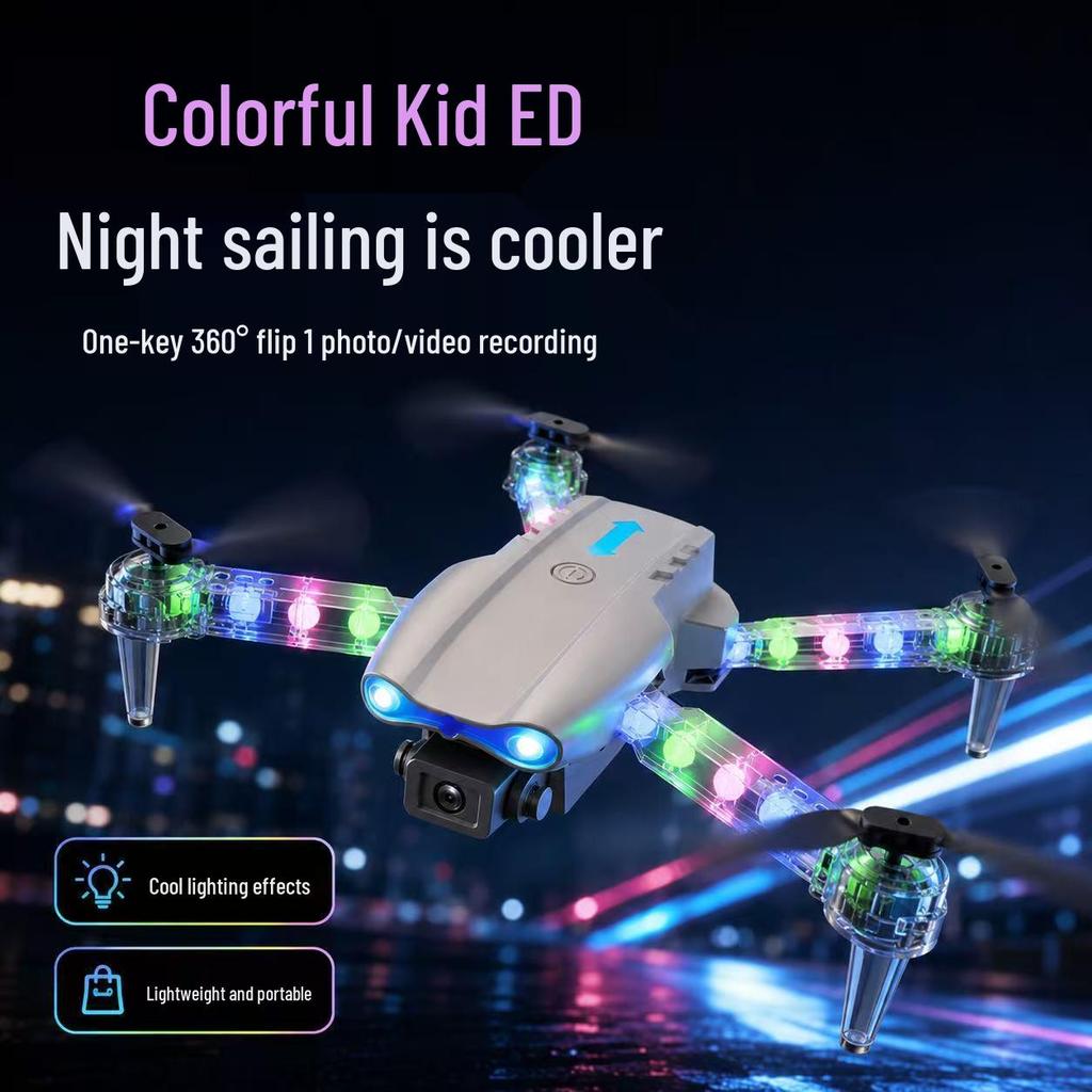 Cross E99D HD Colorful Lights Remote Control Drone Quadcopter with Dual Camera for Aerial Photography.