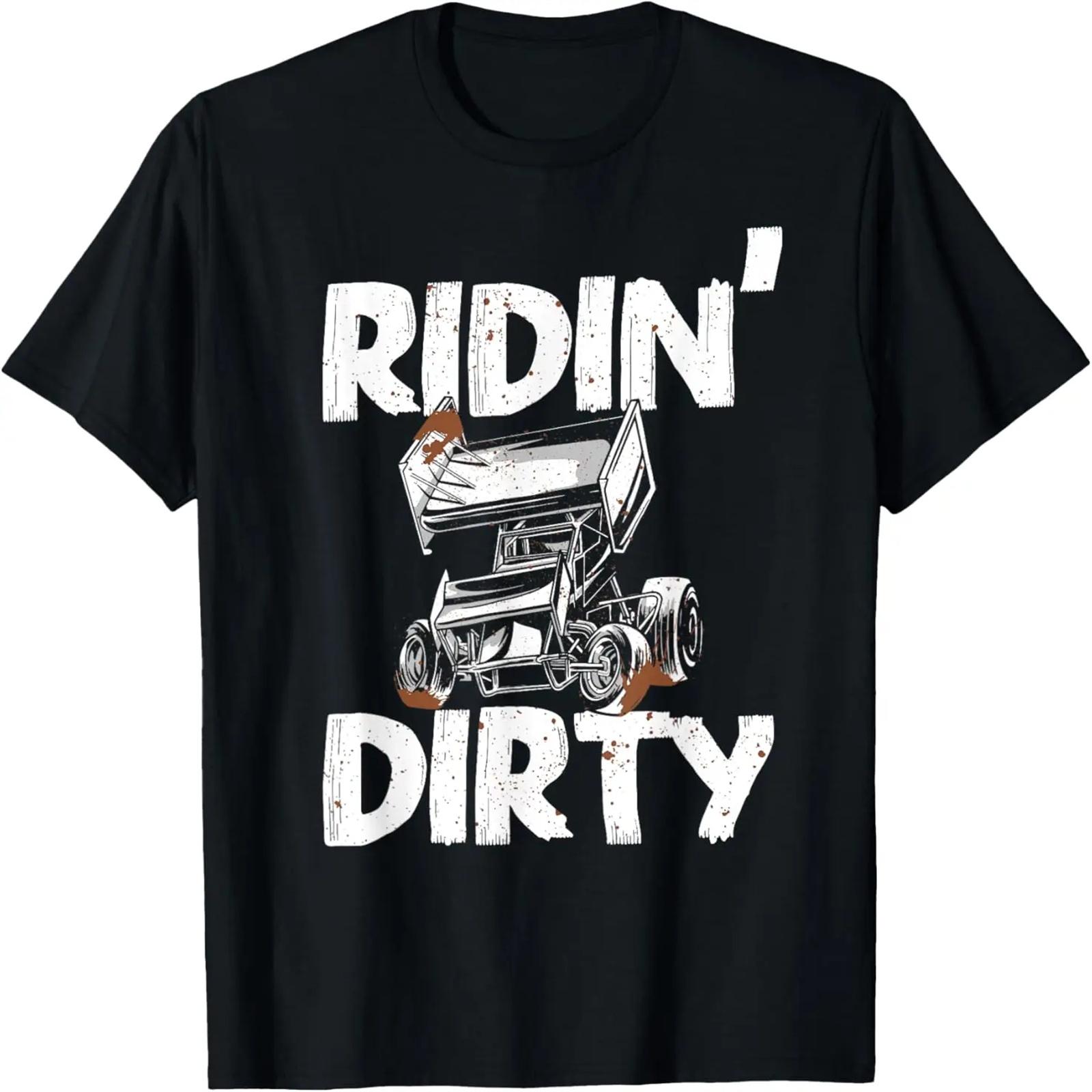 

Dirt track sprint car racing T-Shirt XXXXXL чорний