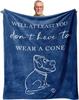Get Well Gifts for Women/Men Blanket Blue, Get Well Soon/Feel Better/Surgery Recovery/Cheer Up Gifts for Women, At Least