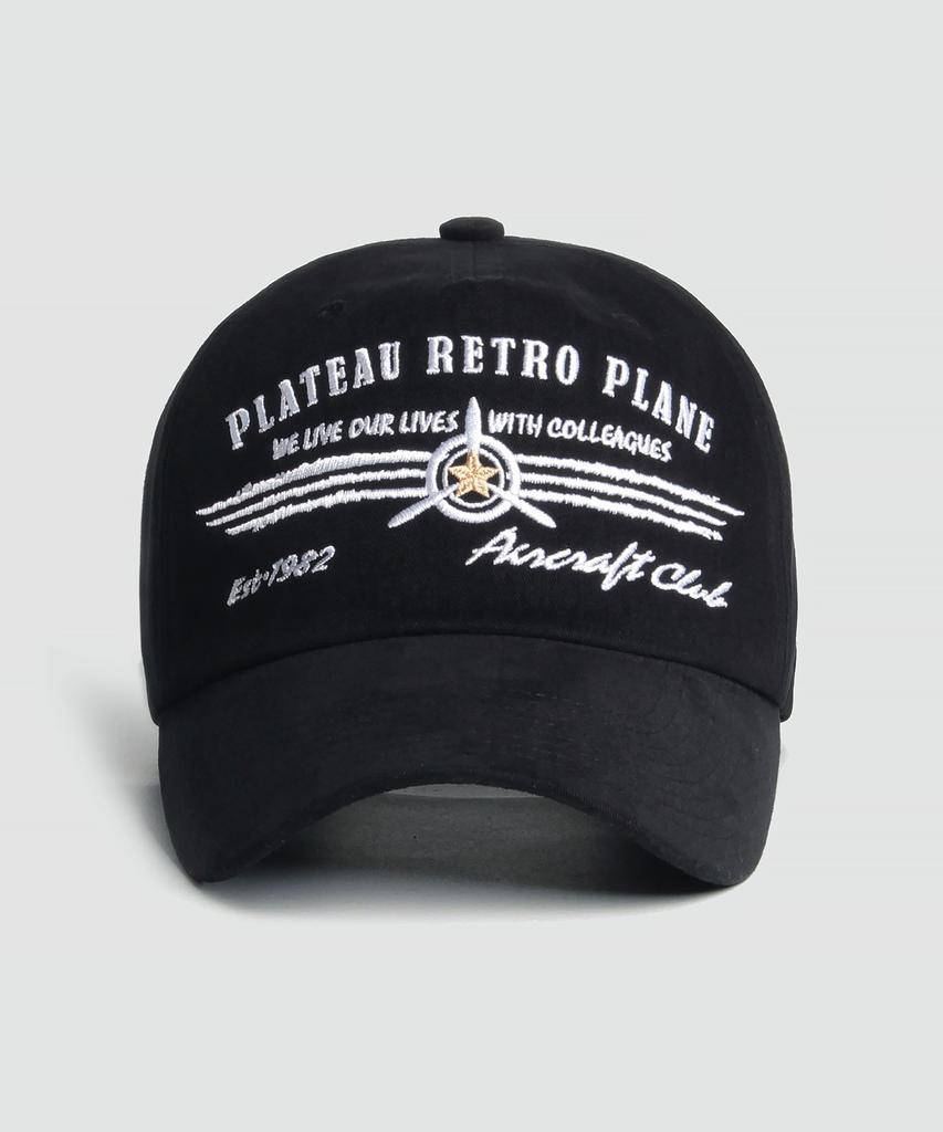 Peullaeto Peach Fabric Ball Cap Plateau Rp Cap Black