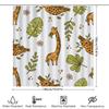 Vibrant Giraffe Tropical Leaf Printed Shower Curtain For Bathroom Decor Taurusduan Design