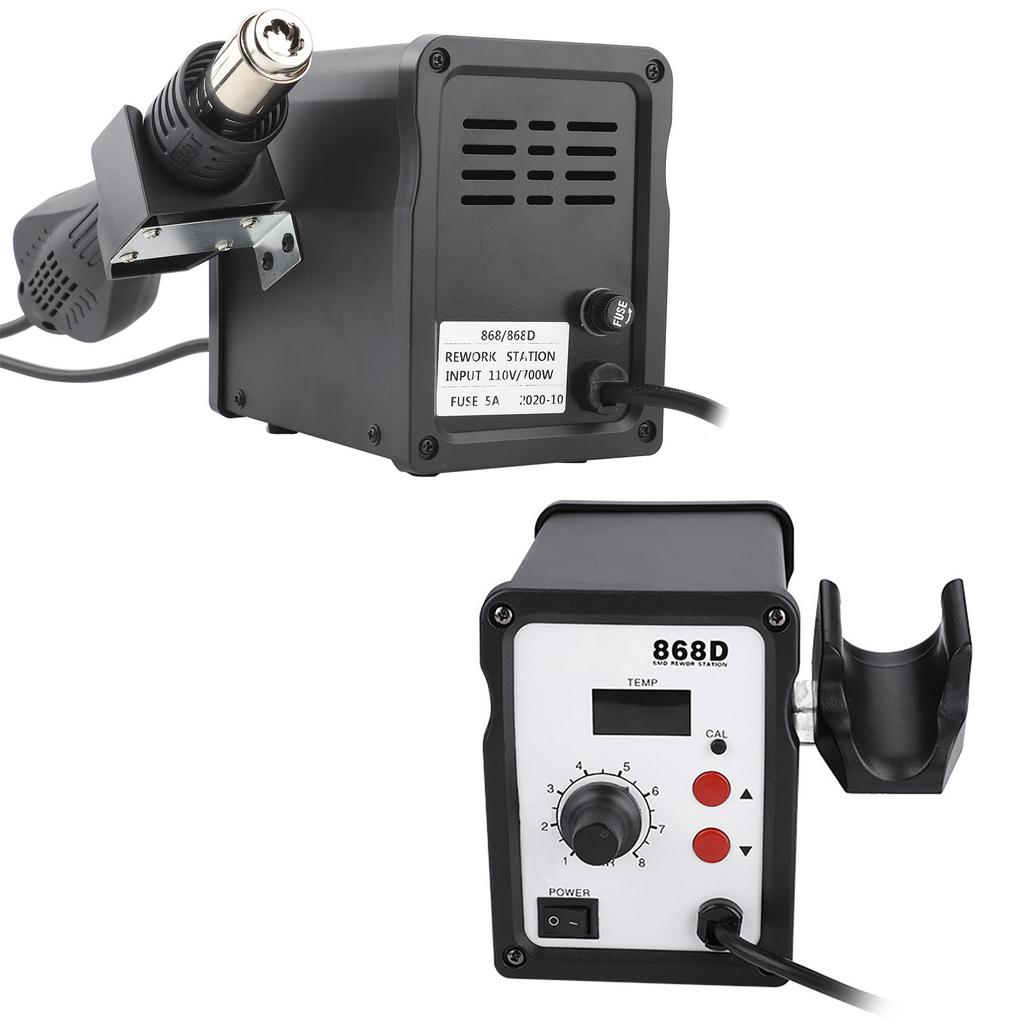 868D 700W Cyfrowy Wyświetlacz Hot Air Gun Heat Gun Stacja Lutownicza z 5 Dyszami