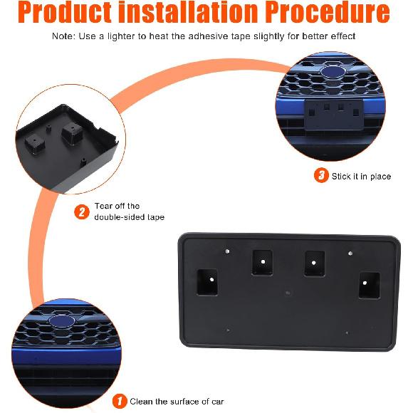 Front License Plate Bracket Holder Compatible with WRX 2022-2024 Front License Plate Mounting Kit Front Bumper Tow Hook License Plate Mount Bracket