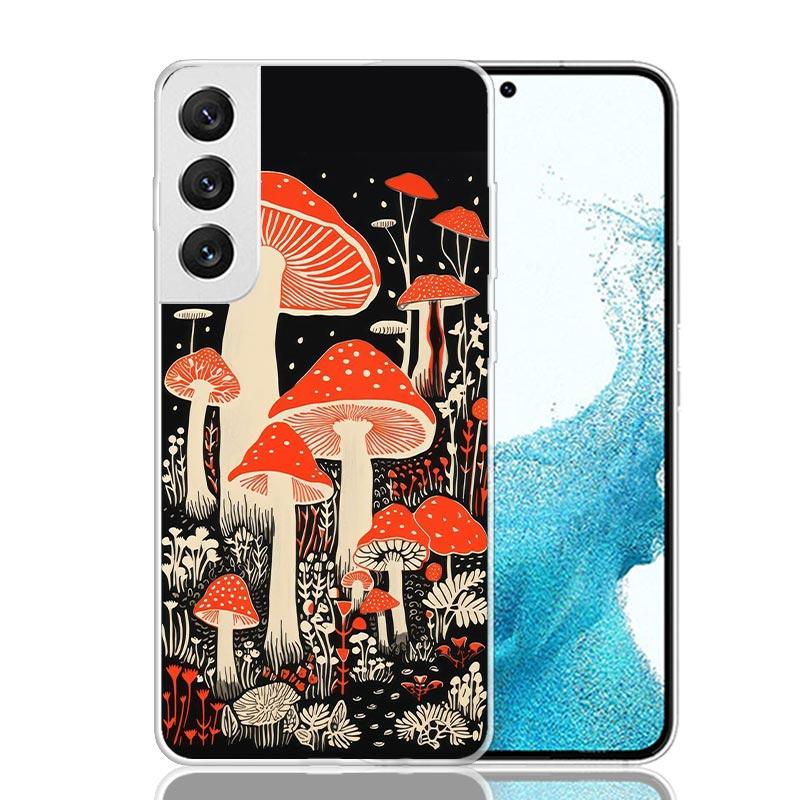 Colorful Mushroom For Samsung Galaxy S25 S24 S23 S22 Ultra Phone Case S21 Plus S20 FE S10 + S25Edge Fundas Cover Coque S25 S24 S