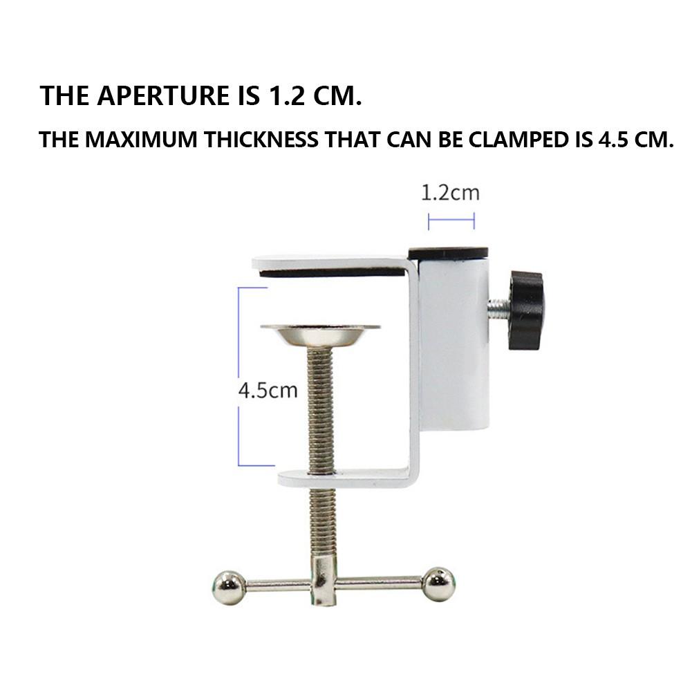 Base de Mesa com Giro de 360 Graus Luminária Cantilever Clipe para Suporte de Microfone