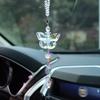 Car Sparkling Crystal Handing Pendant Colorful Butterfly Bow Accessories Car