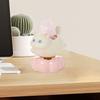 Rotating Cat Figurine Bring Good Luck Healing Stone Holder Stress Relief Desk Toy Home Office Desktop Kitten Decoration