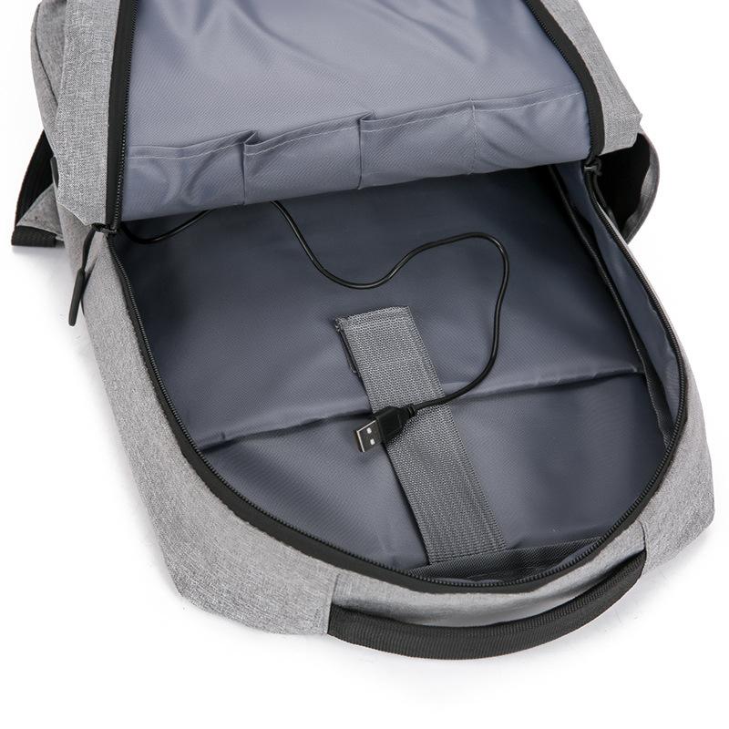 Backpack large capacity computer bag simple business multi-function usb charging backpack schoolbag men's