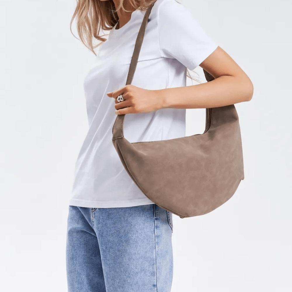 Vintage Maillard Bag Women's New Soft Fashion Versatile Single Shoulder Retro Design Senior Sense Oblique