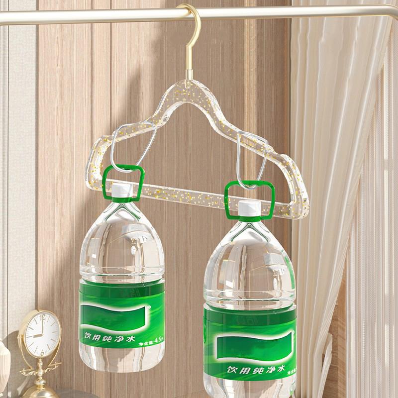 Clothes Rack Women'S Traceless Household Transparent Plastic Clothing Store Gold Powder Drying Rack