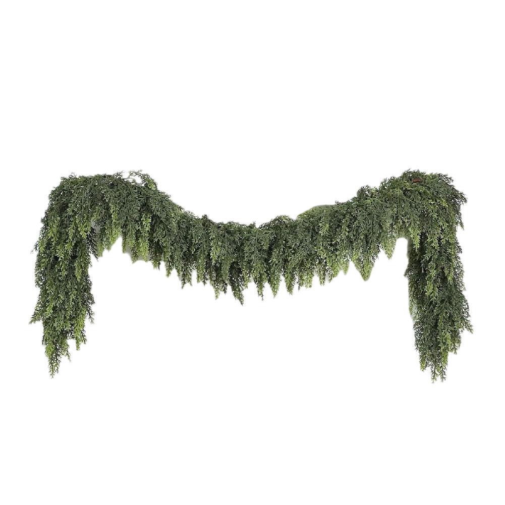 Christmas Soft Rubber Texture PE Pine And Cypress Leaves Decoration Double Christmas Artificial U6L1