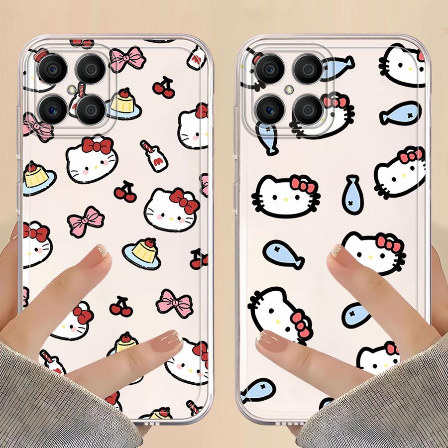 Soft Phone Cover Case for Honor X8 X9a X9b X8a 90 Lite X8b X7b Sanrio Cartoon Hello Kitty
