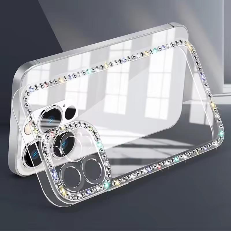 Luxury Glitter Bling Diamond Clear Phone Case For TECNO Camon 40 30 Pro 4G 5G 12 15 TECNO Pop 10C 9 8 7 Pro Pop 6 GO Soft Cover