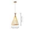 Japanese Chandelier Natural Bamboo Rattan LED Pendant Lights Handmade Weaving Hanging Lamps Wicker Shades E27 Lighting Lampshade