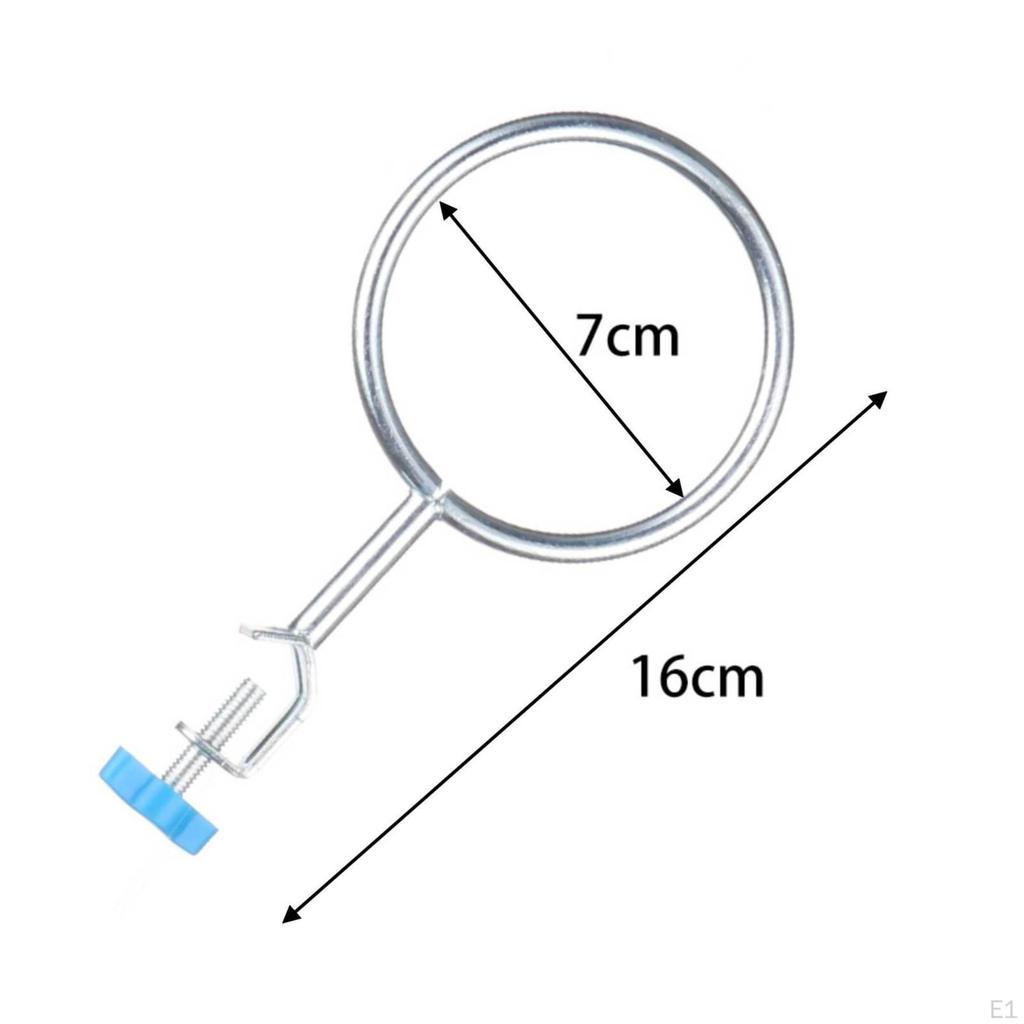 Retort Stand Clamp Iron Material Lab Sturdy and Experiment Support Loop Silver L