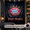 TapestryBayern Munich Custom Name Text Personalized Wall Hanging Tapestry Home Wall Decor