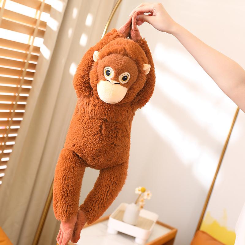 66cm Cartoon Gorilla Plush Toy Chimpanzees Monkey Soft Stuffed Zoo Animal Doll Backpack Car Bag Room Decor Kids Gift