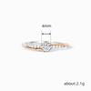 Simple Two-Color Tail Ring, Thin Ring Slightly Inlaid Geometric Ring, Swing Arm Design Fashionable Korean Style Ring