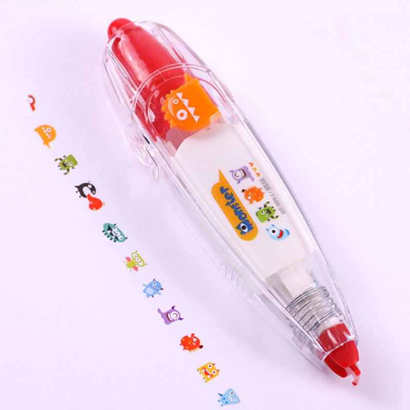 New Arrivals: 6 Pieces (random Pattern/style) Cute Animal Push-type Correction Tape, Correction Fluid, Diary Notebook, Stationery, School Supplies