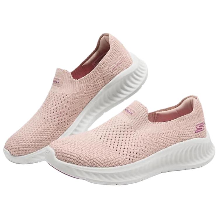 Skechers Go Walk Now Comfortable Versatile Breathable Rebound Low-Top Walking Shoes Women sneaker Light-Pink 125657-LTPK